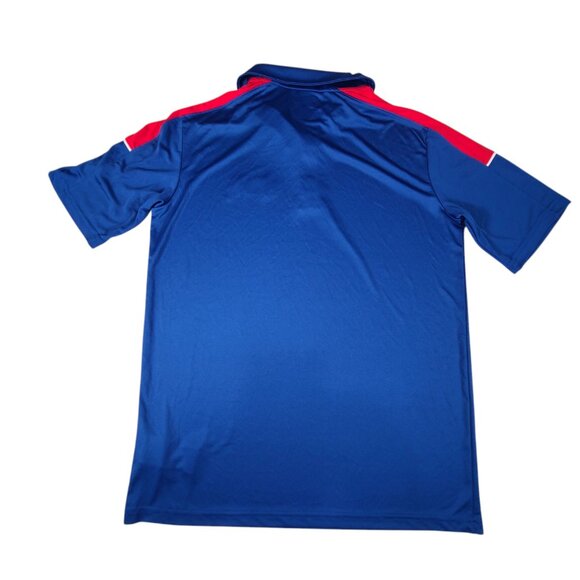 Chicago Cubs Performance Polo Embroidered Logo Mens Large 1/4 Button Blue NWT - Picture 2 of 9